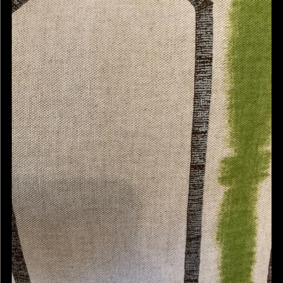 Designer Green and Gray Geometric Throw Pillow - Picture 3 of 3